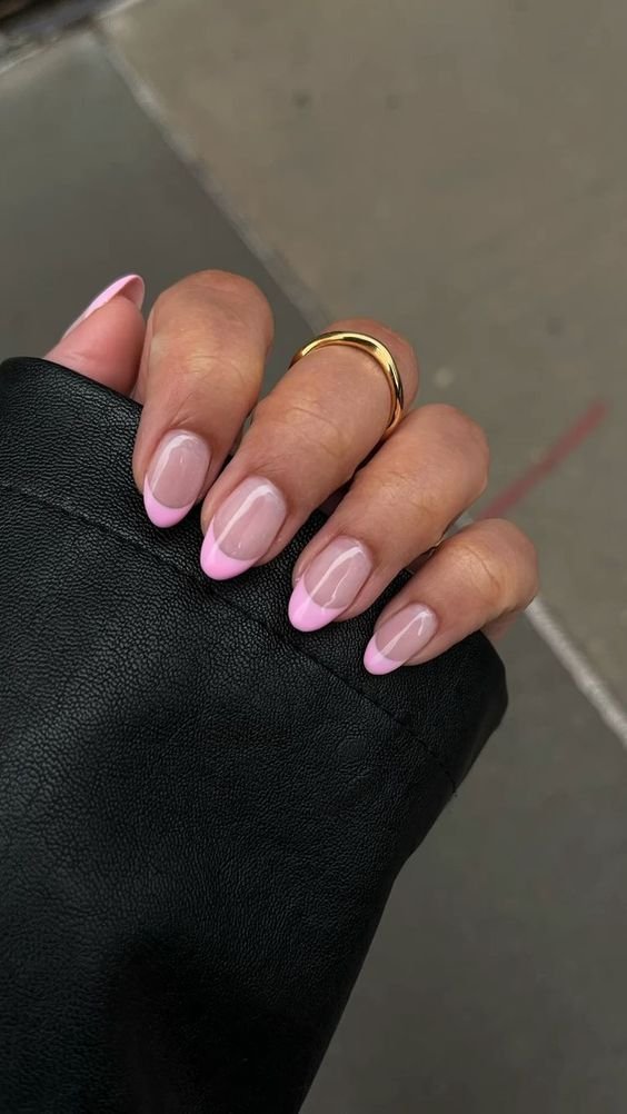 Uñas en rosa liso