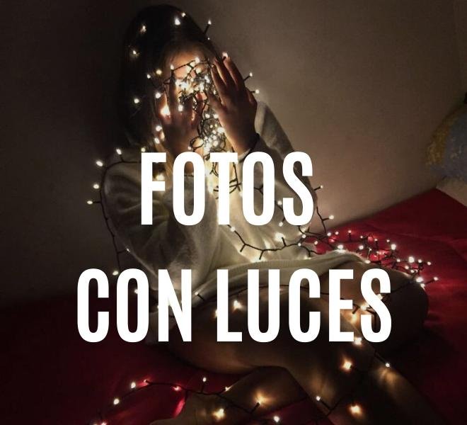12 ideas de fotos con luces navideñas
