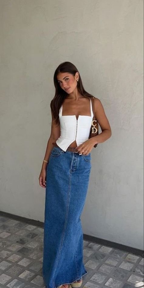 Outfit de verano: Maxi faldas de Jean