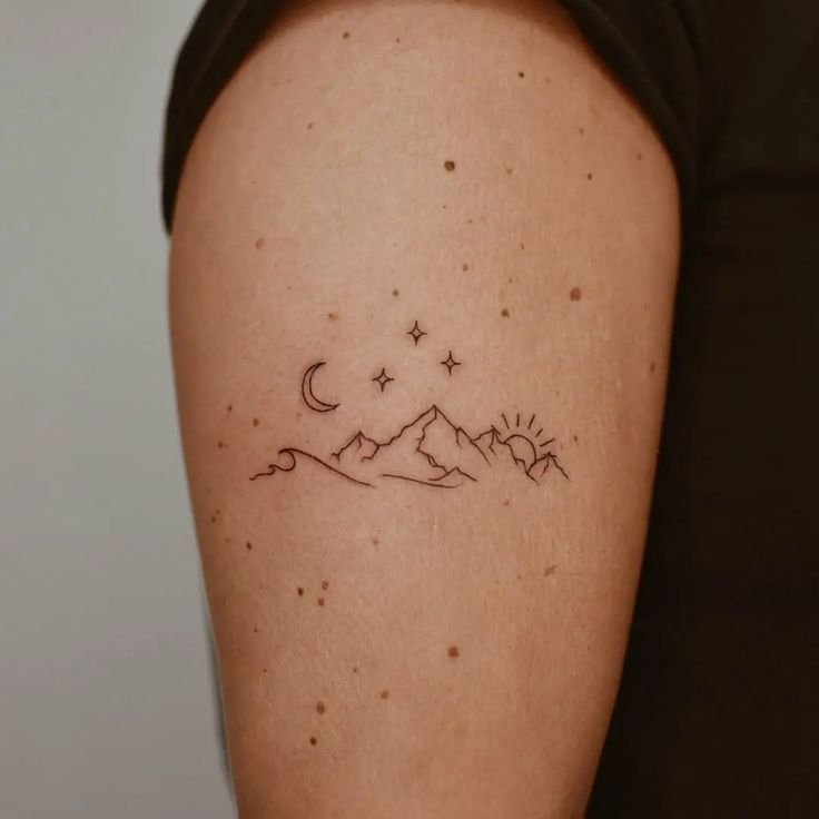 Tatuaje minimalista: Naturaleza Minimalista