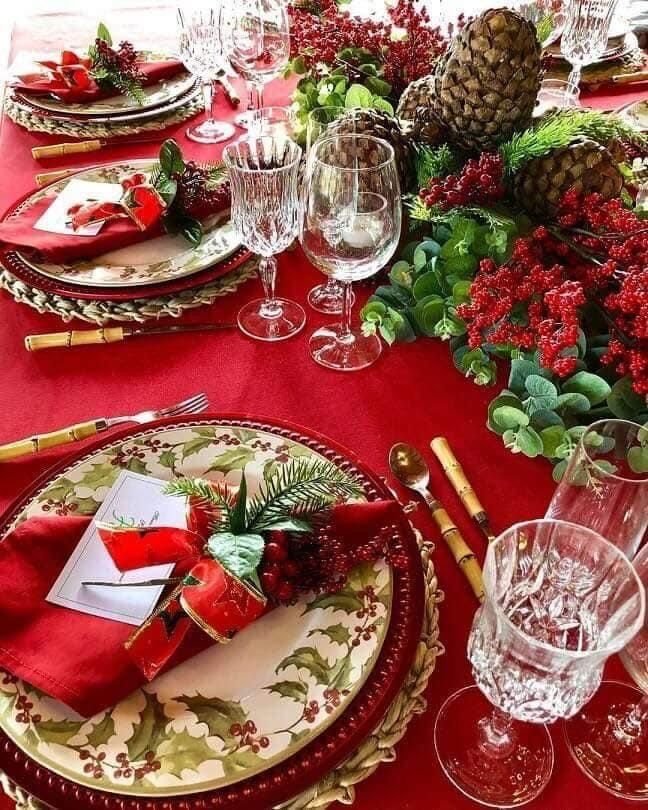 Decoración navideña: Comedor: