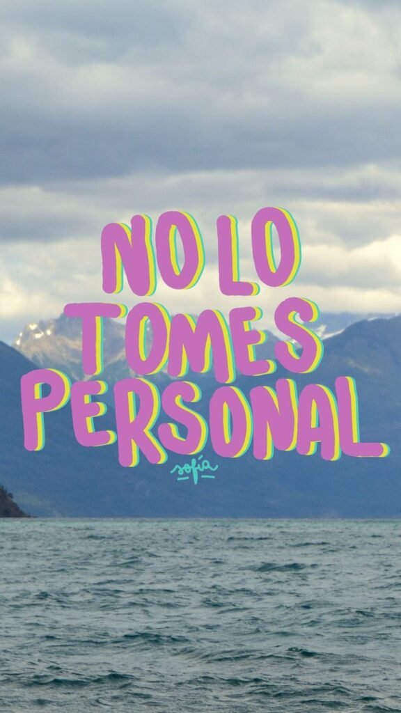 Frase sobre una foto del mar: no lo tomes personal
