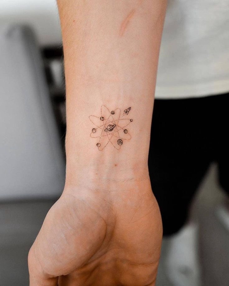Tatuaje minimalista: Tatuajes de Espacio