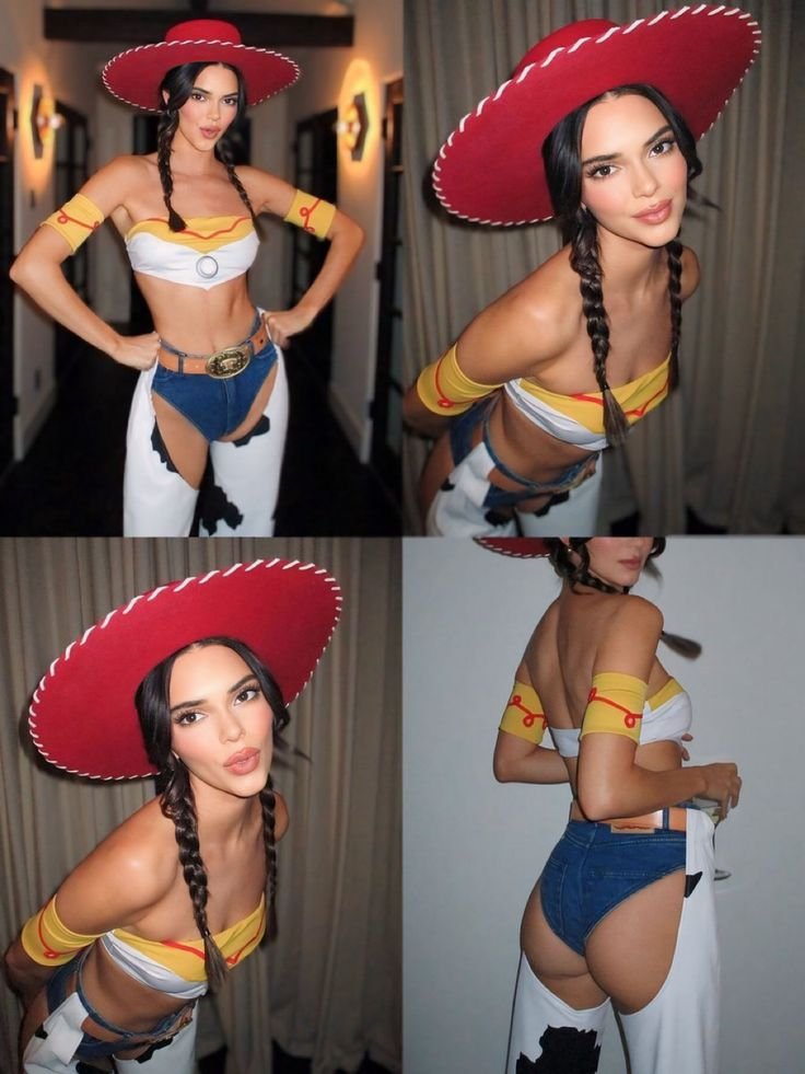 Collage de un disfraz de vaquera de Toy Story