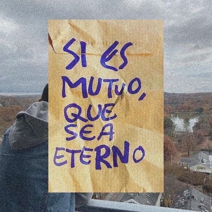 Cartel escrito a mano con una frase sobre lo mutuo