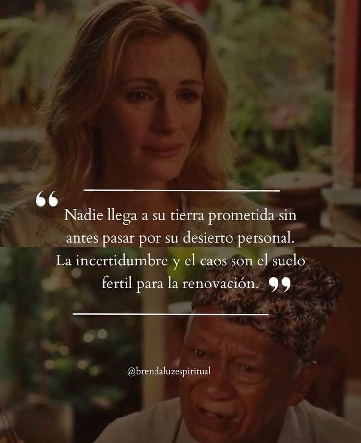 Fotograma de película con una frase sobre la incertidumbre