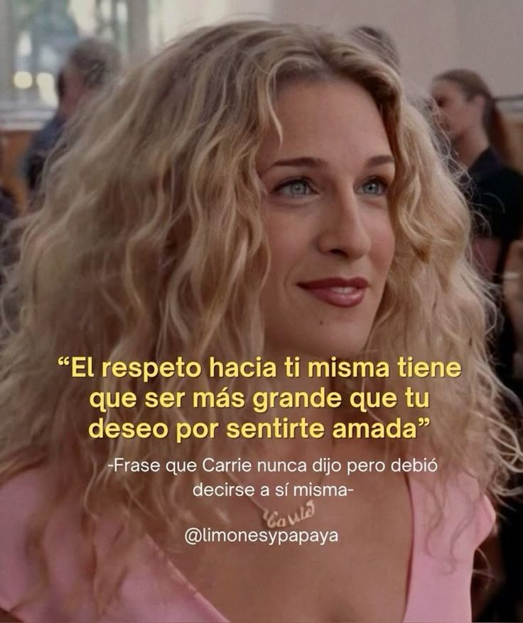 Fotograma de serie con una frase sobre el respeto hacia una misma