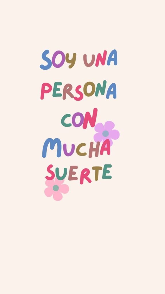 Frase escrita a mano en colores sobre fondo claro
