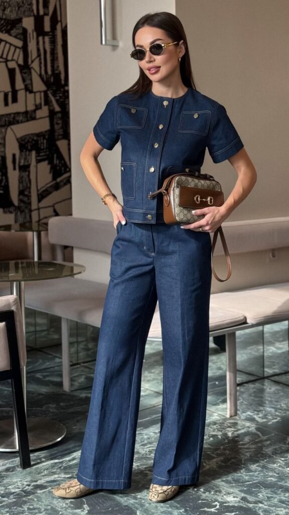 Conjunto vaquero de camisa y pantalón