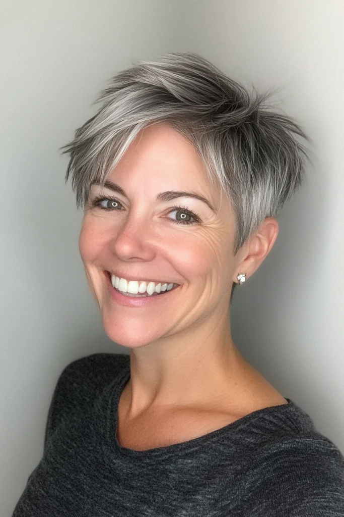 Pixie gris muy corto