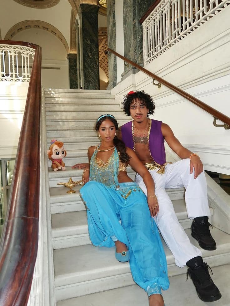 Disfraz de pareja para Halloween: Aladdín y Jasmín
