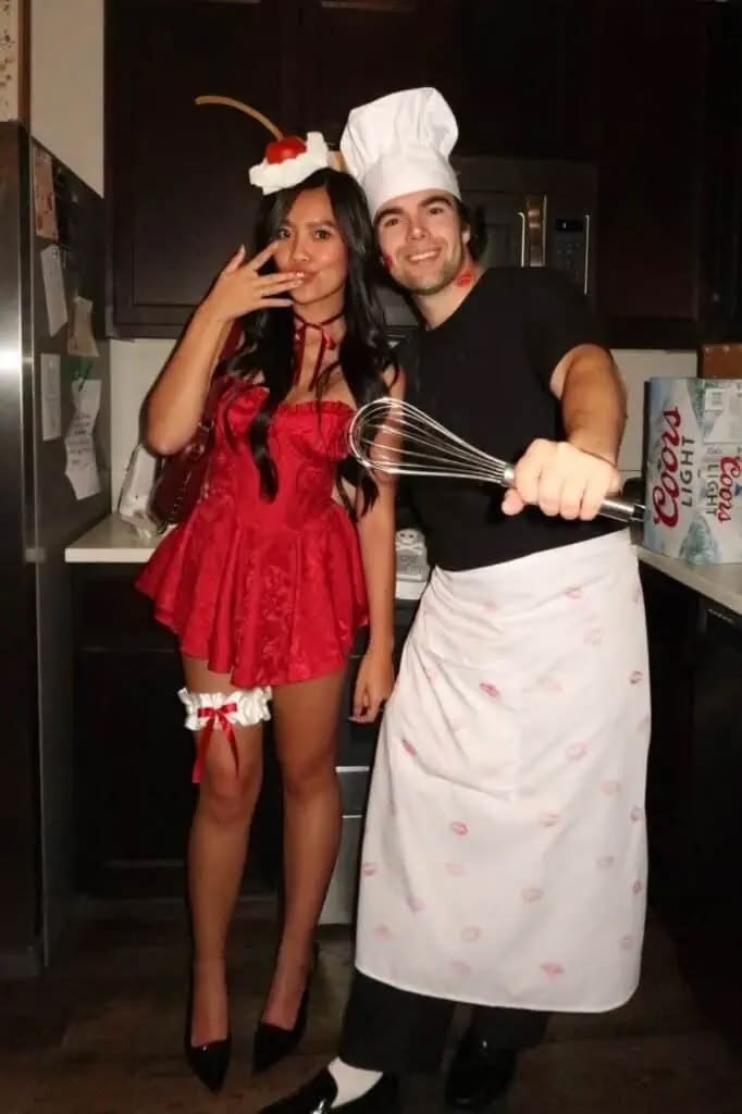 Disfraz de pareja para Halloween: El chef y la cereza
