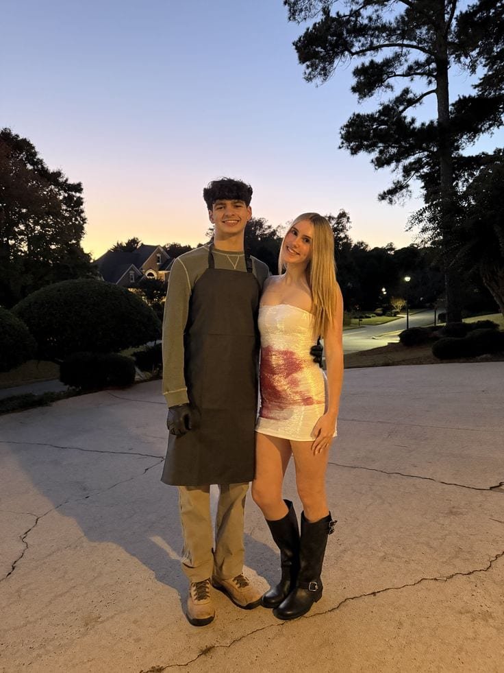 Disfraz de pareja para Halloween: El carnicero y la carne