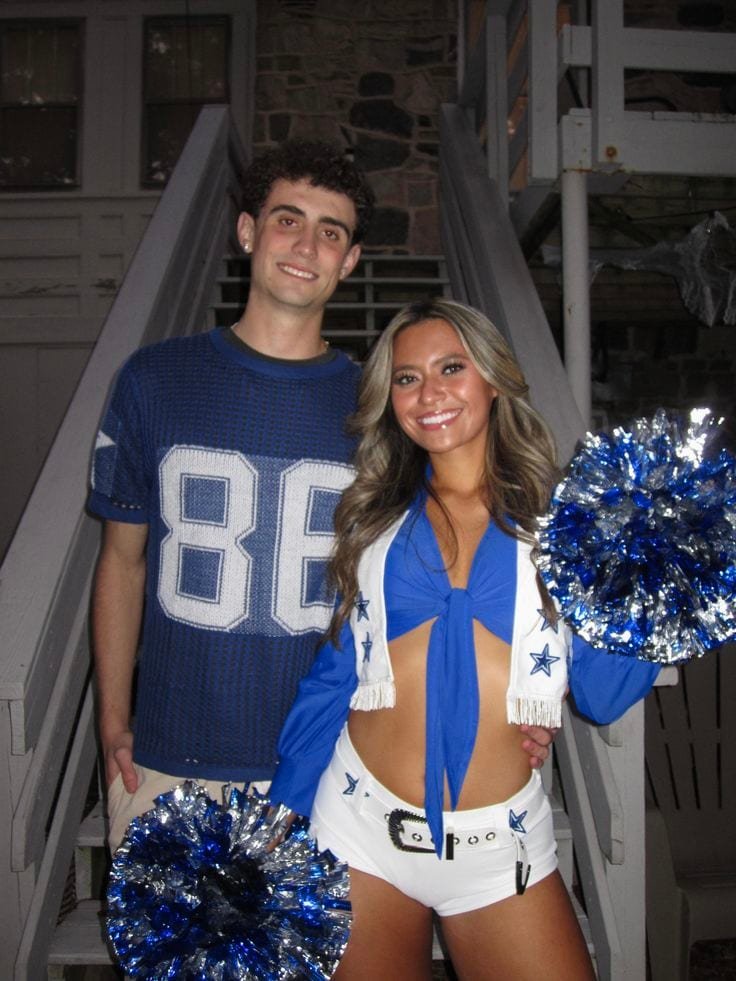 Disfraz de pareja para Halloween: Jugador y animadora de los Dallas Cowboys