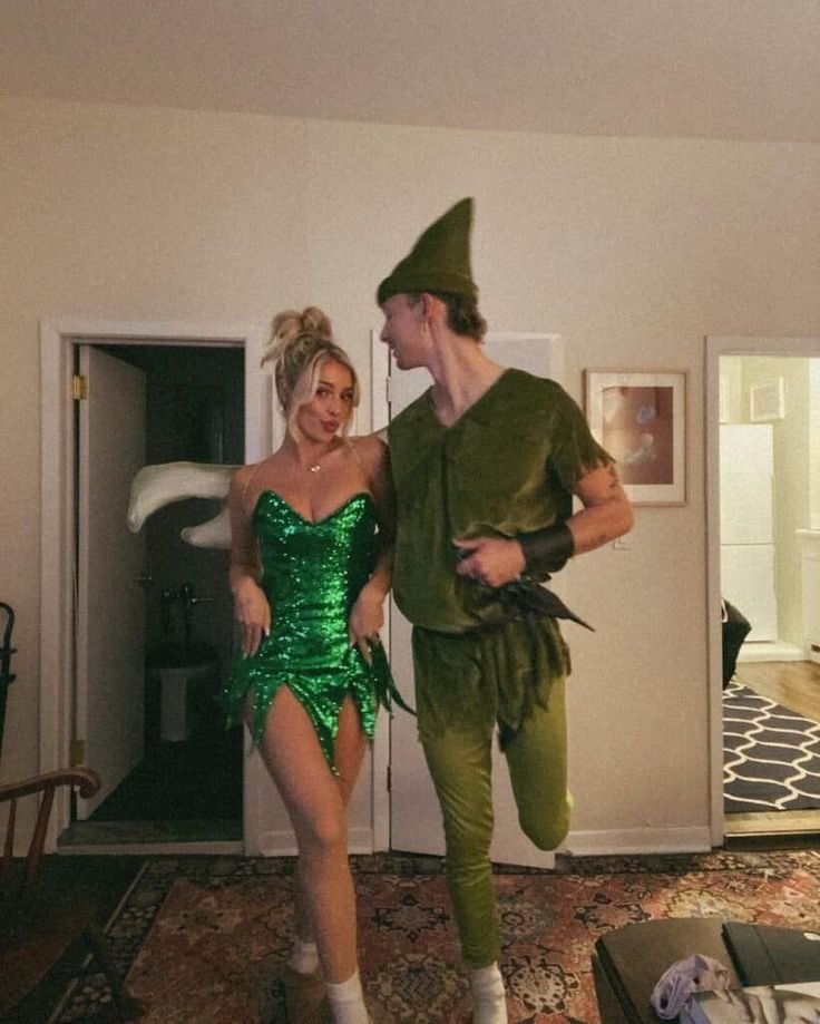 Disfraz de pareja para Halloween: Peter Pan y Campanita